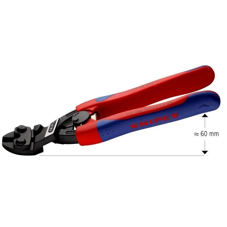 Knipex 71 42 200 CoBolt Tagliabulloni Compatto 200 mm Lame Temperate 64 HRC Taglio Ø 6 mm Impugnatura Bicomponente colore Nero
