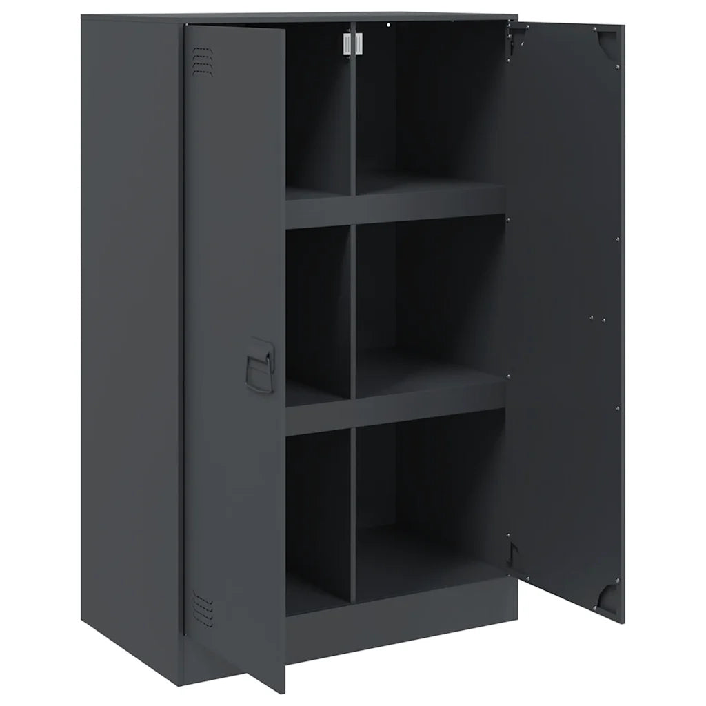 Credenza | Madia | Buffet da pranzo | Armadio da pranzo Antracite 67x39x107 cm in Acciaio