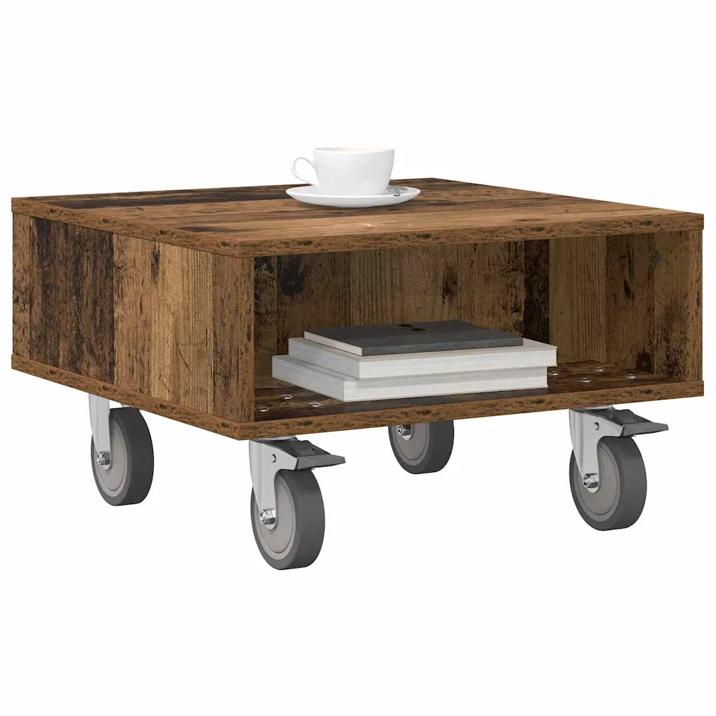 Tavolino con Ruote Legno vecchio 50,5 x 50 x 30 cm 891030