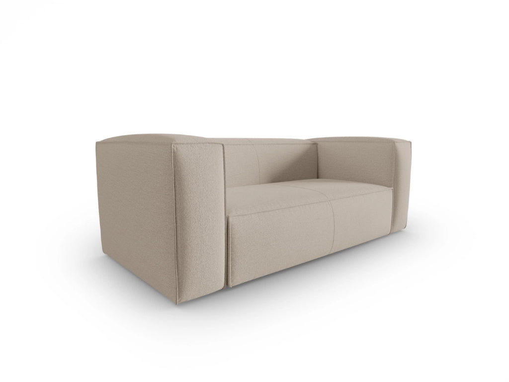 Cosmopolitan Design - Divano "Mackay" 2 posti in velluto strutturato beige 