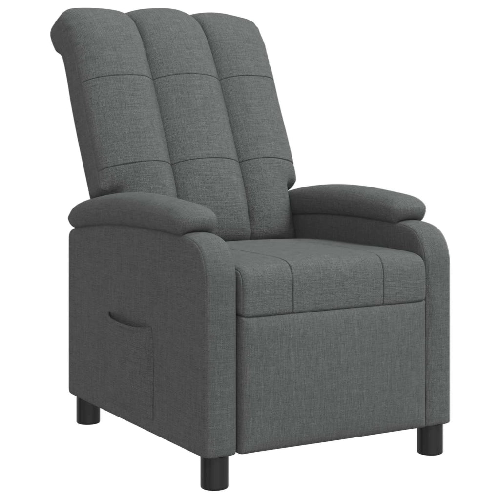 Divano Sedia-Poltrona reclinabile Grigio Scuro Tessuto 942933