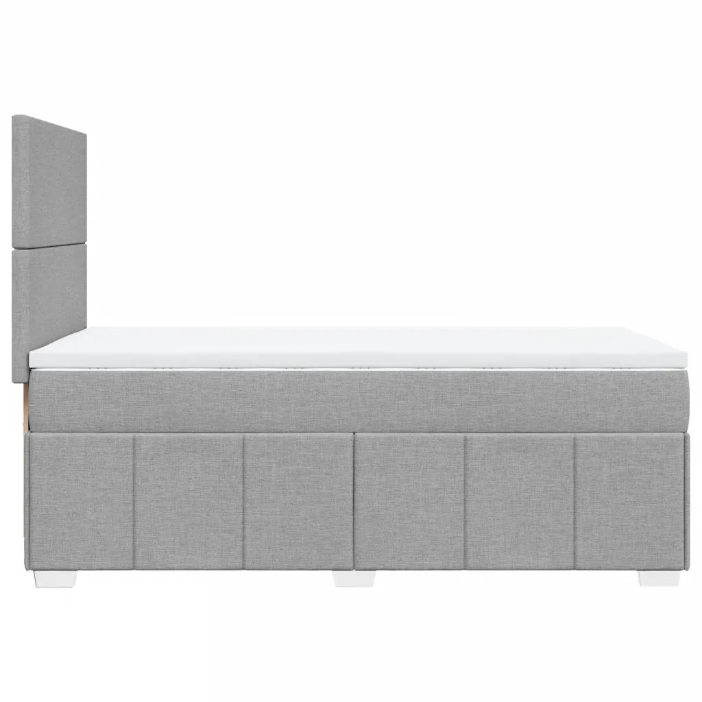 Giroletto a Molle con Materasso Grigio Chiaro 80x200 cm Tessuto