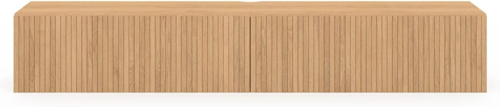 Mobile TV sospeso JULIETTE 180 cm con 2 ante a doghe color rovere