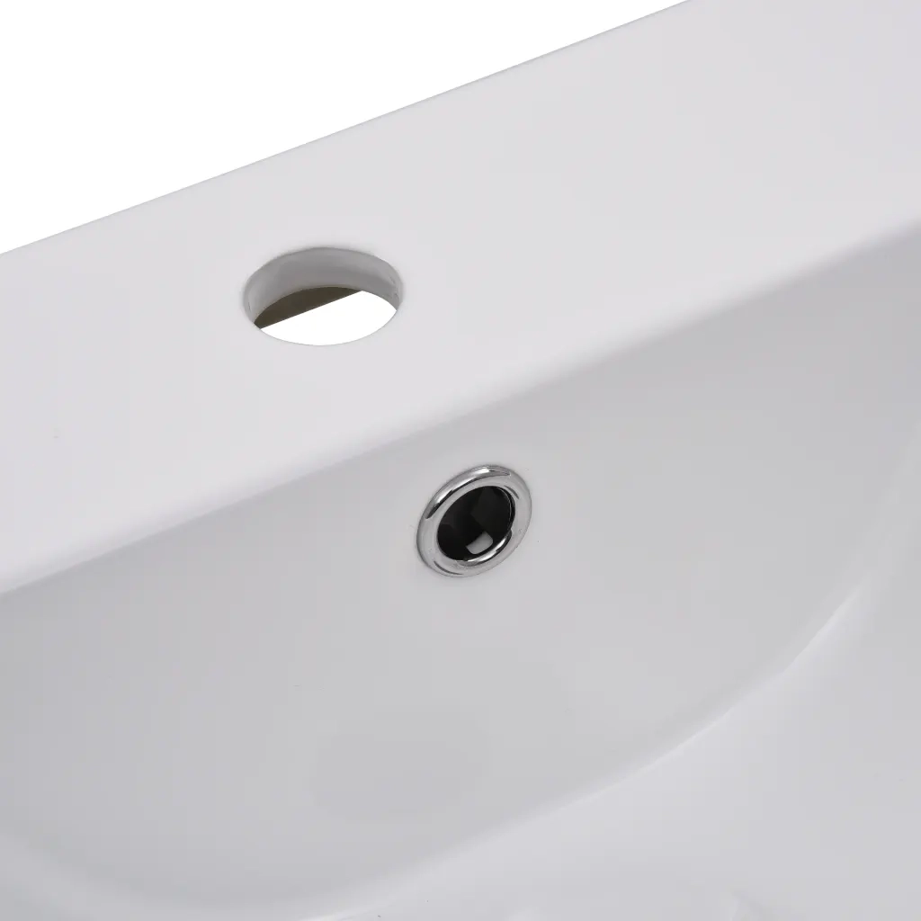 Lavabo da Incasso 42x39x18 cm in Ceramica Bianco CFW1978407