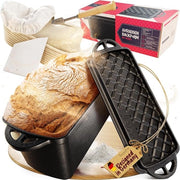 Ghiacciaio per pane con coperchio - padella e contenitore per pane - 2,5 litri - rettangolare
