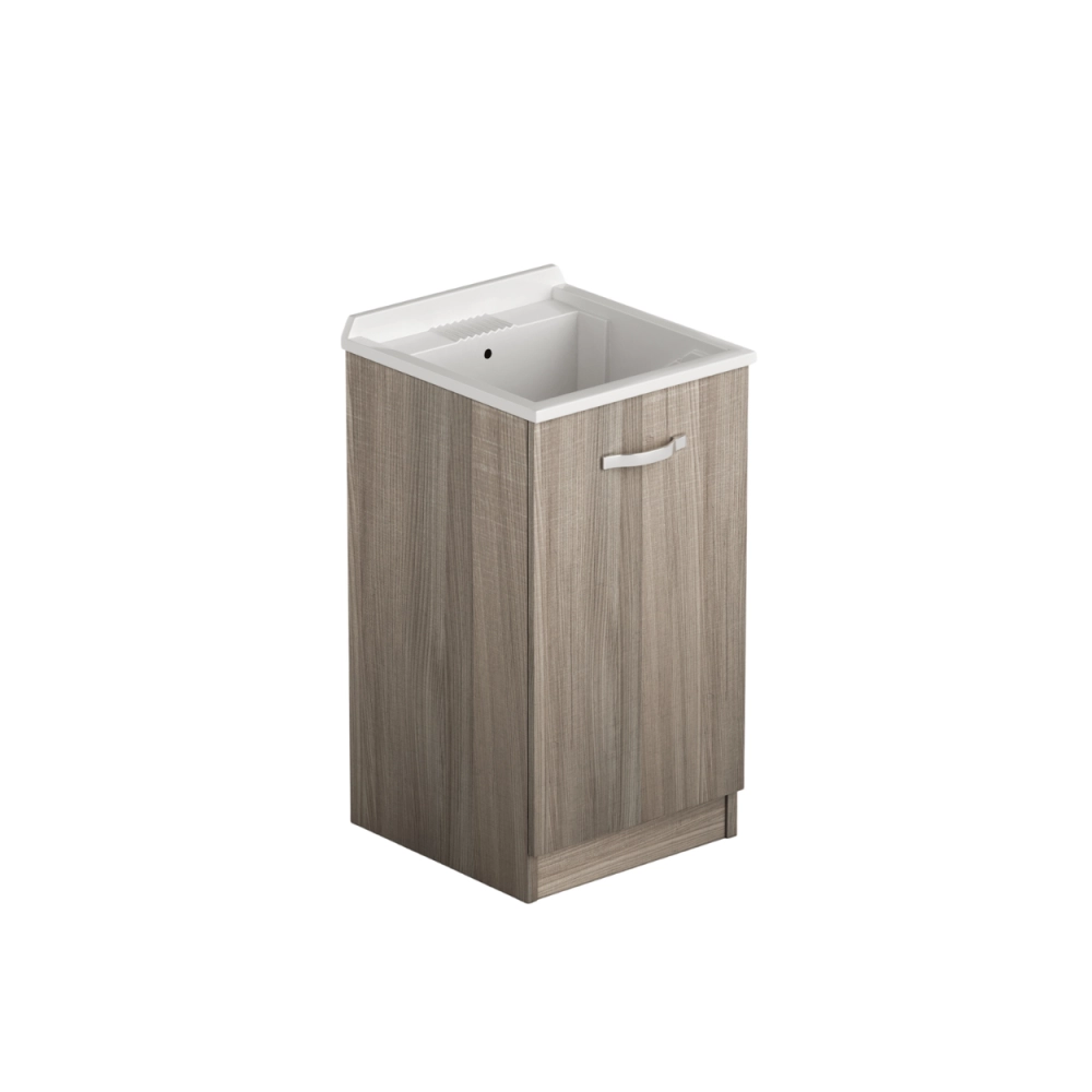 Lavatoio in legno 47x50 con anta colore olmo