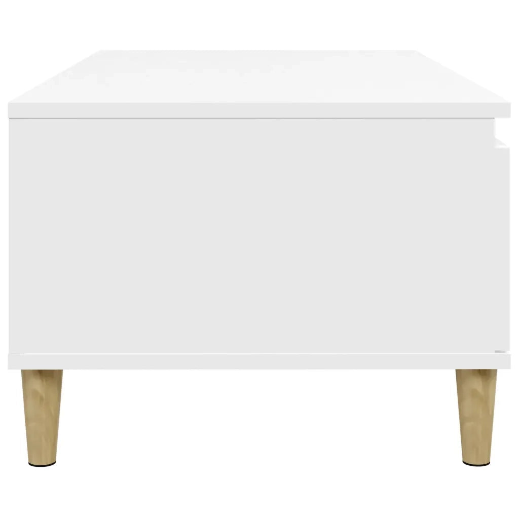 Tavolino da Salotto Bianco 90x50x36,5 cm in Legno Multistrato
