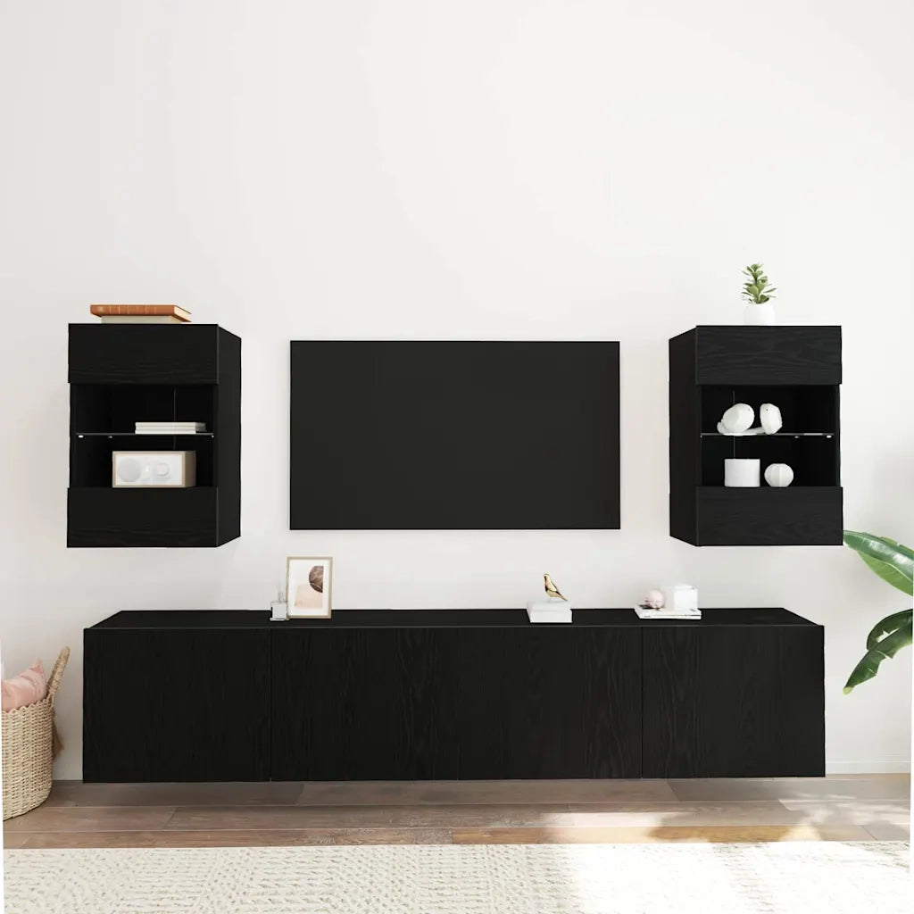 Set mobile TV 2 pcs Nero 40 x 30 x 60,5 cm Legno multistrato 863097