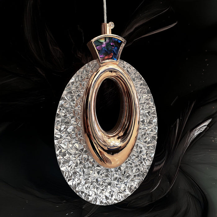 Lampadario A Sospensione In Cristallo Lhj109-1cp Light Rose Gold