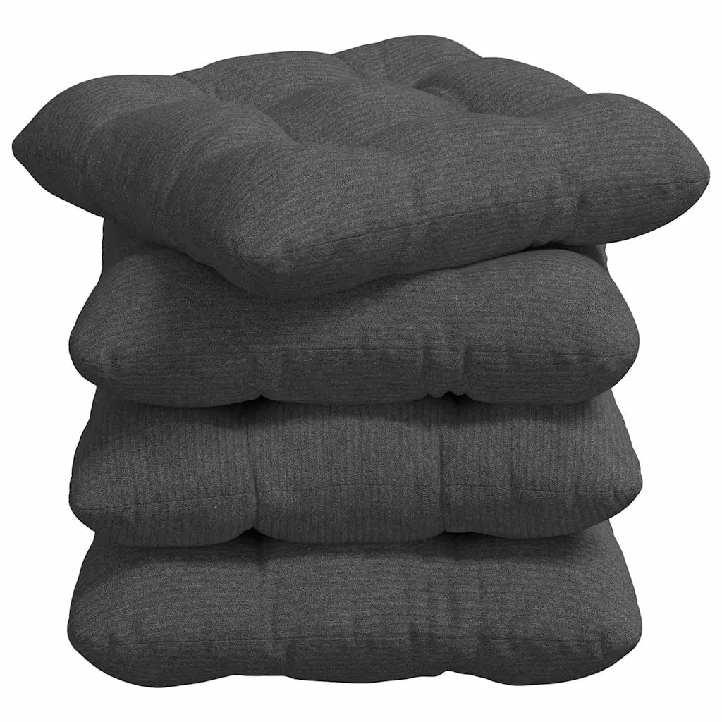 Cuscini per Seduta 4 pz | Cuscini per sedie Grigio scuro 40 x 40 cm