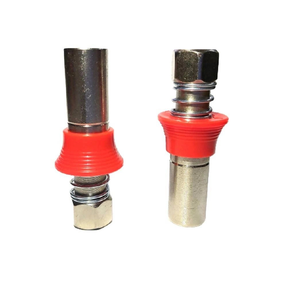 Trade Shop - Kit 2pz Ugello Accoppiatore Ingrassatore Pompa Grasso Autobloccante Molla 07442 -