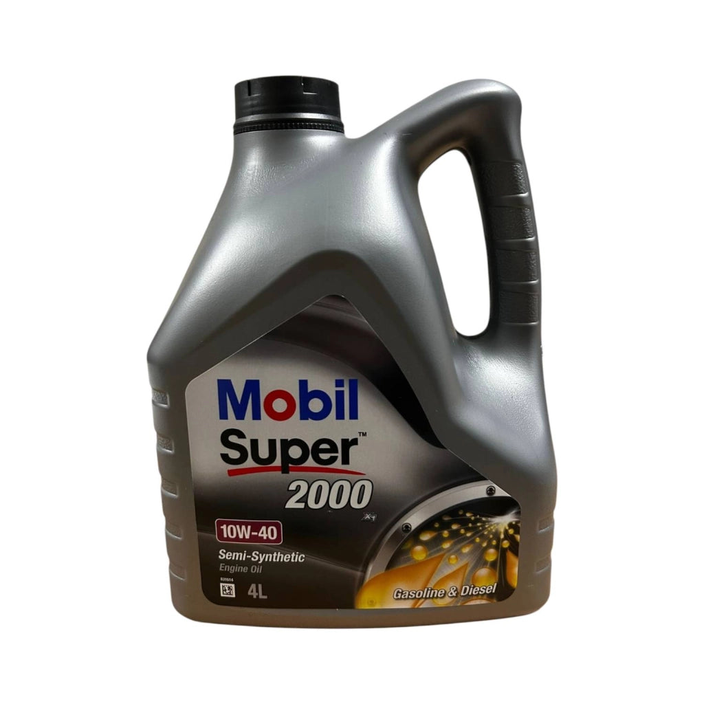 OLIO LUBRIFICANTE PER MOTORI MOBIL SUPER 10W-40 BENZINA E DIESEL 2000x1 4LT