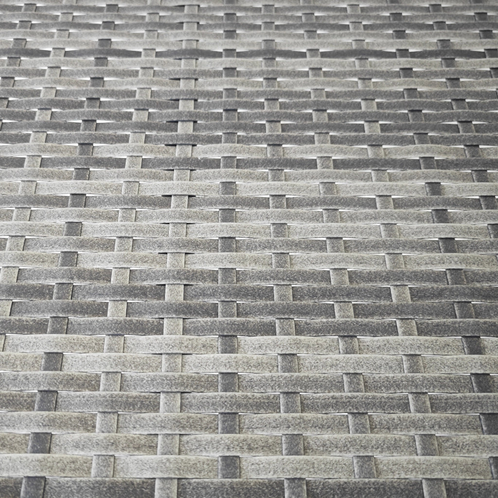 Tavolino da balcone semicircolare ¨C zephmum ¨C Polyrattan grigio 100x50x74
