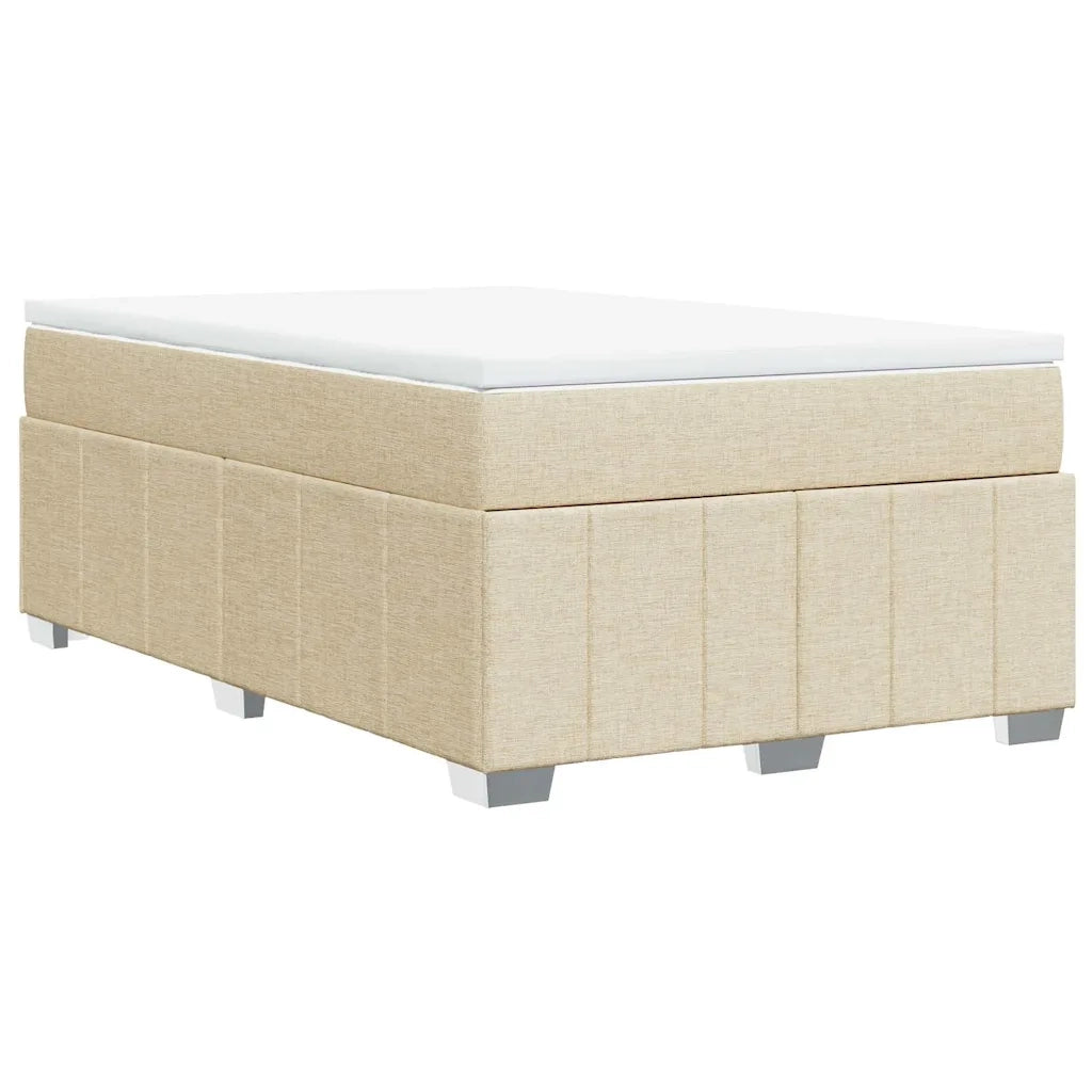 Giroletto a Molle con Materasso Crema 120x200 cm in Tessuto