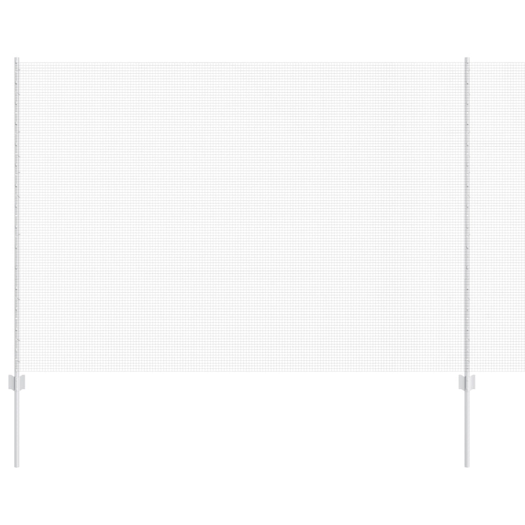 Recinzione in Rete Saldato con 22 Post U Argento 1.6x25 m Acciaio
