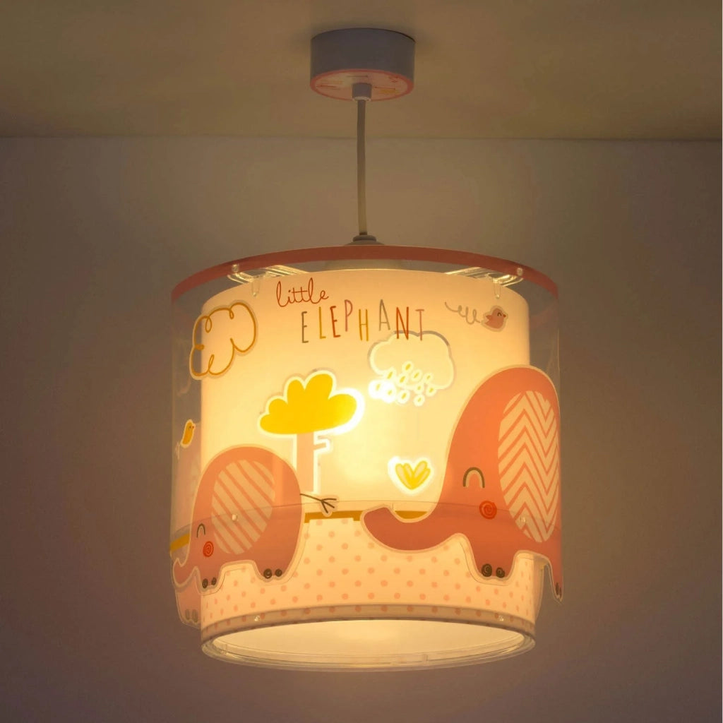 LÚZETE - LAMPADA DA SOFFITTO A FORMA DI ELEFANTE ROSA