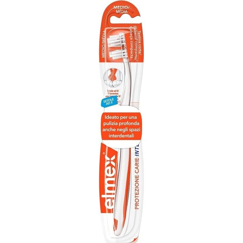ELMEX SPAZZOLINO PROTEZIONE CARIE SETOLE MEDIE PULIZIA ACCURATA TESTINA CORTA PER LA PULIZIA 1 PZ