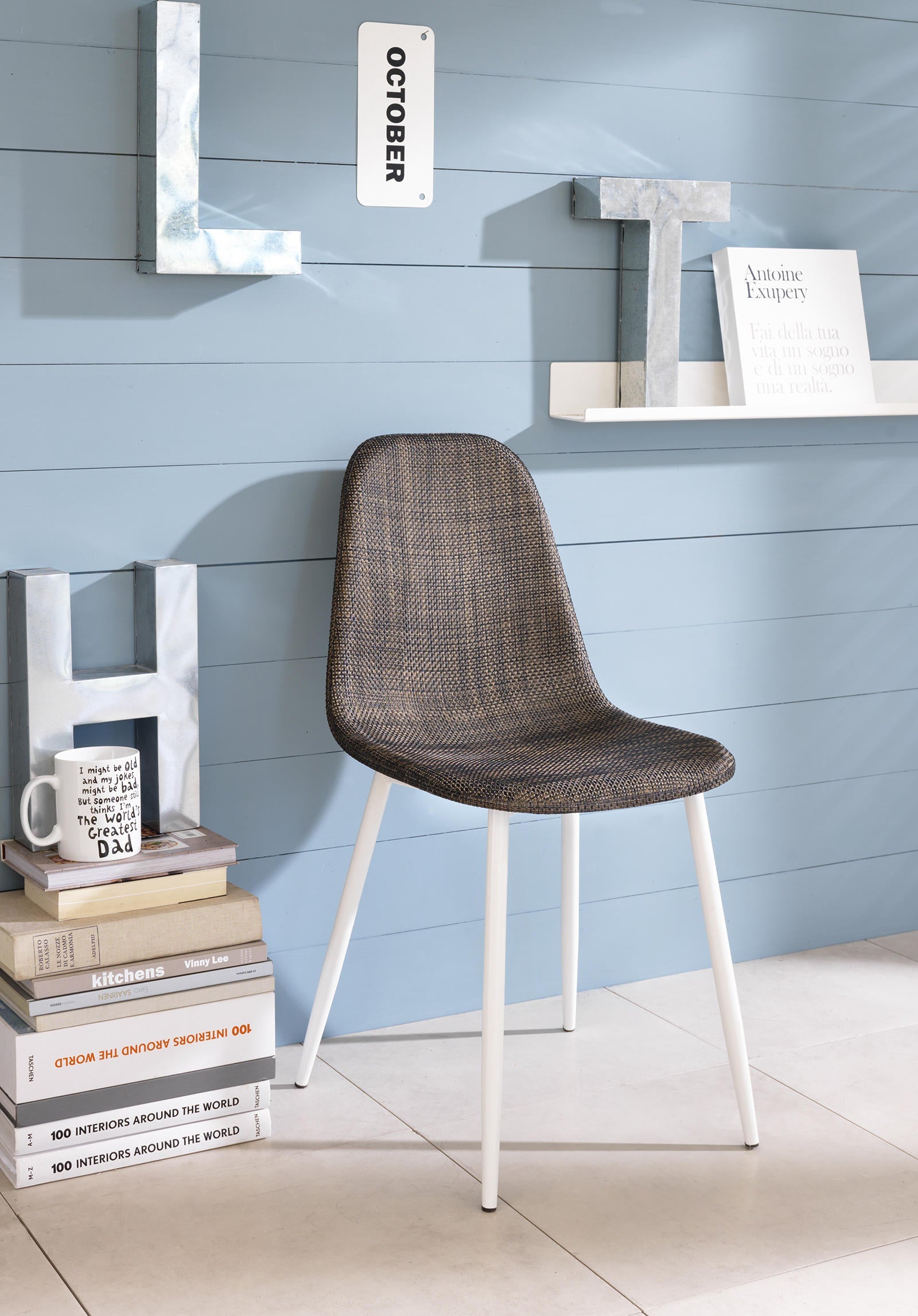 Set 4 Sedie 43x38xH86,5 cm in Similrattan Martina Marrone