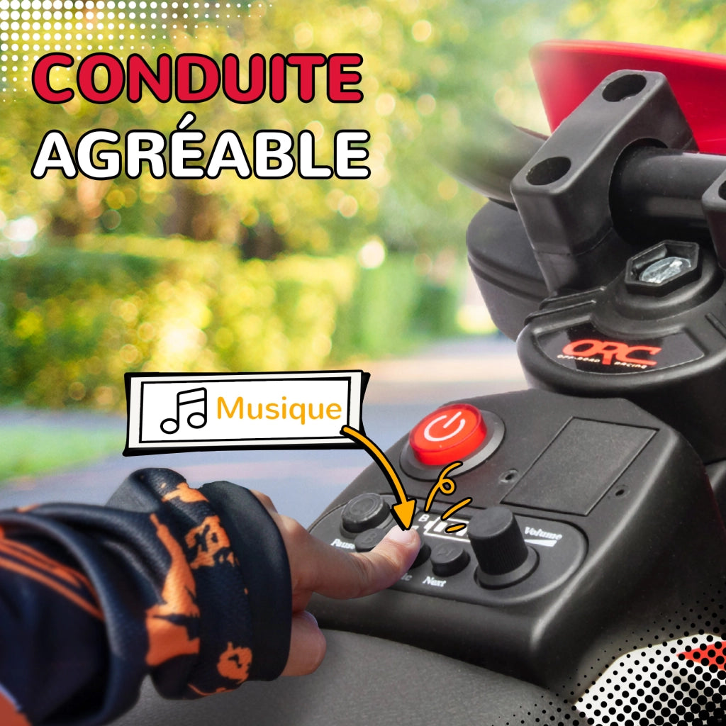 Moto Elettrica per Bambini 3-6 Anni ¨C zephmum ¨C Rosso 12V 2 Motori