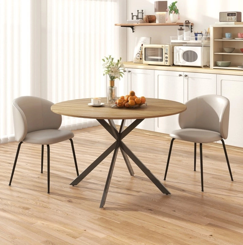 Tavolo da pranzo rotondo Ø120 cm in stile industriale