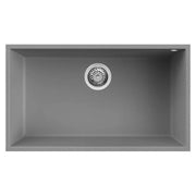 Lavello Elleci Incasso 1 vasca 76x44 Quadra 130 Sottotop Metaltek Grigio Titanium LMQ13073BSO