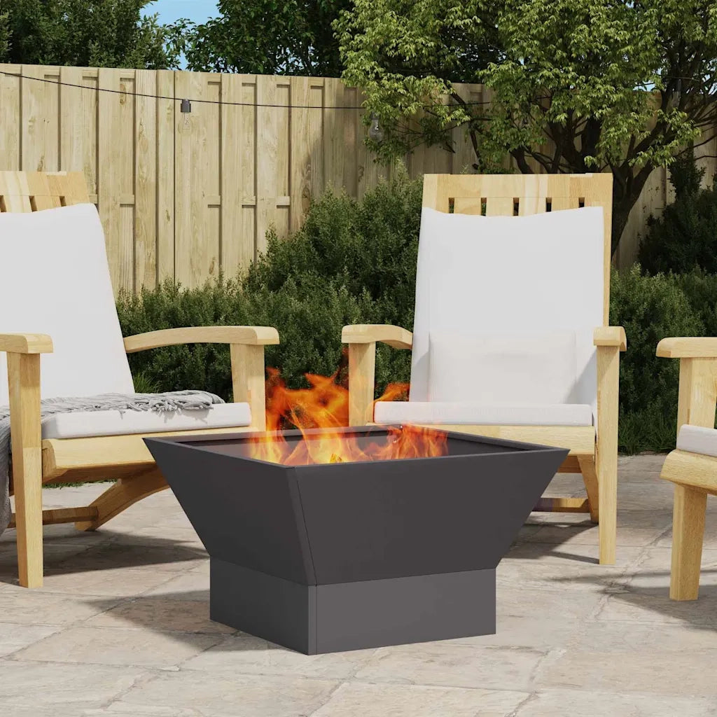 Braciere Nero 60 x 60 x 35 cm Acciaio Corten 858910