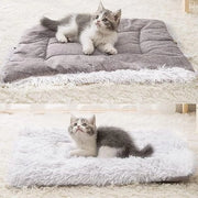 Letto per animali per gatti piccoli cani, letti per gatti e cani, degen di piuma per animali pieghevoli, degen 2-in-1 morbidi per animali, lavabile per dentro e fuori per gattini, cuccioli e piccoli animali (bianco)