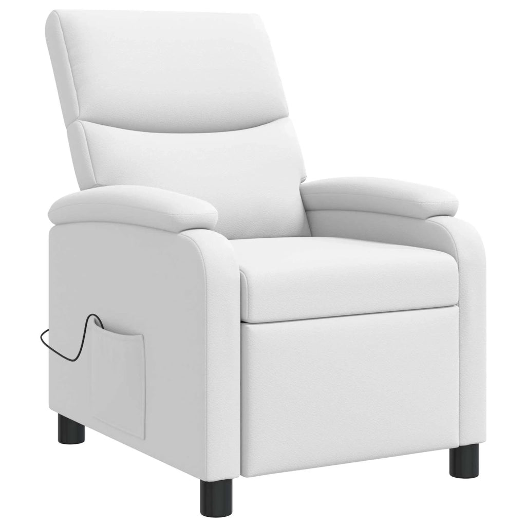Divano Sedia-Poltrona Massaggiante Bianco Similpelle 847300