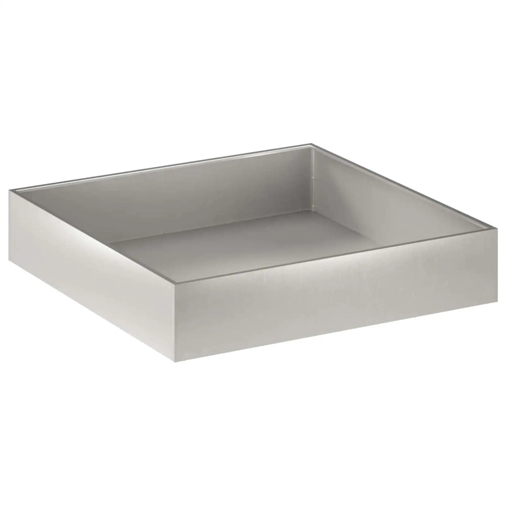 Vaso da giardino 2 pz Argento 80 x 80 x 20 cm Acciaio Inox 8005017