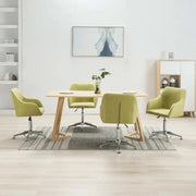Sedie da Pranzo Girevoli 4 pz Verdi in Tessuto  cod mxl 68516