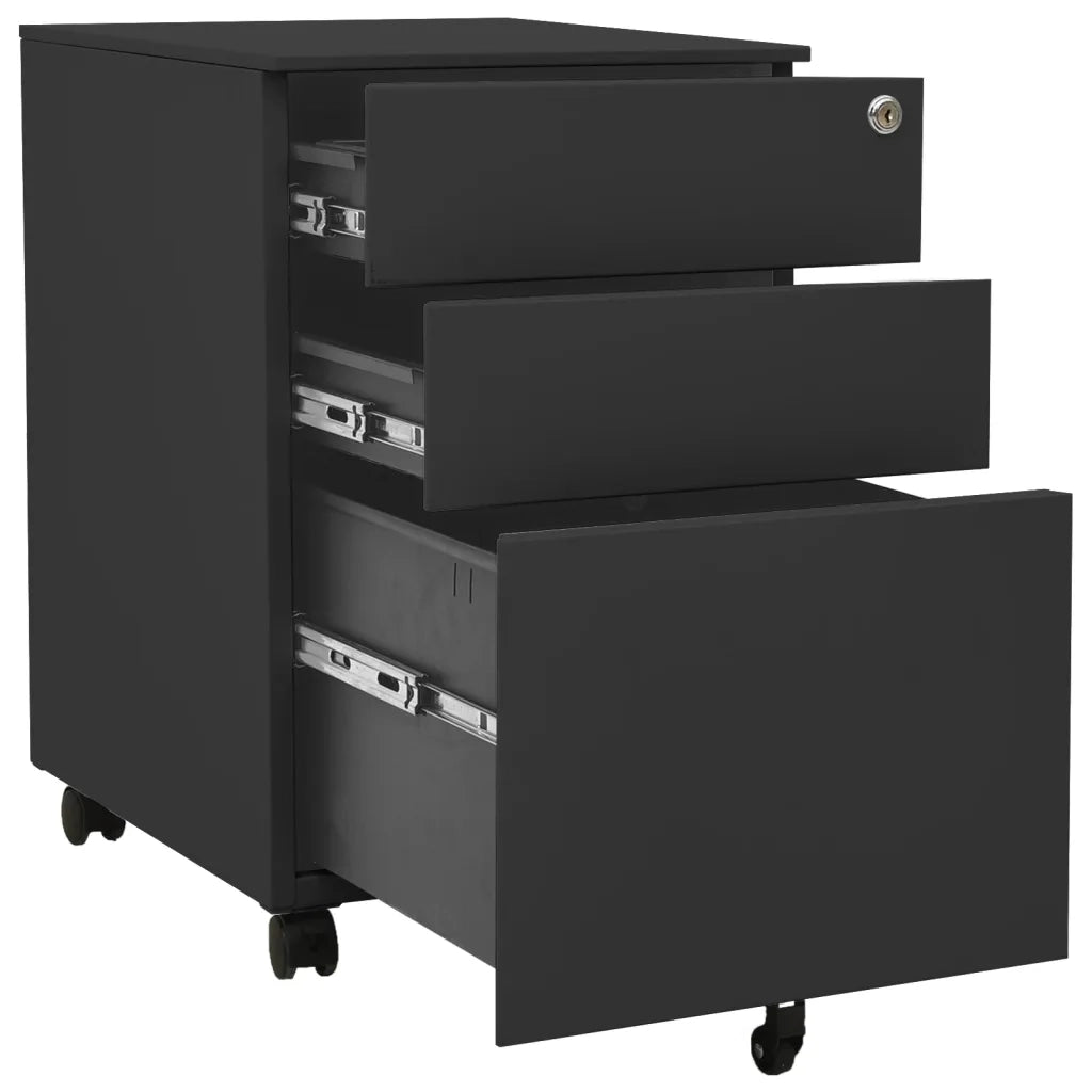 Schedario Mobile Antracite 39x45x60 cm in Acciaio CFW8579289