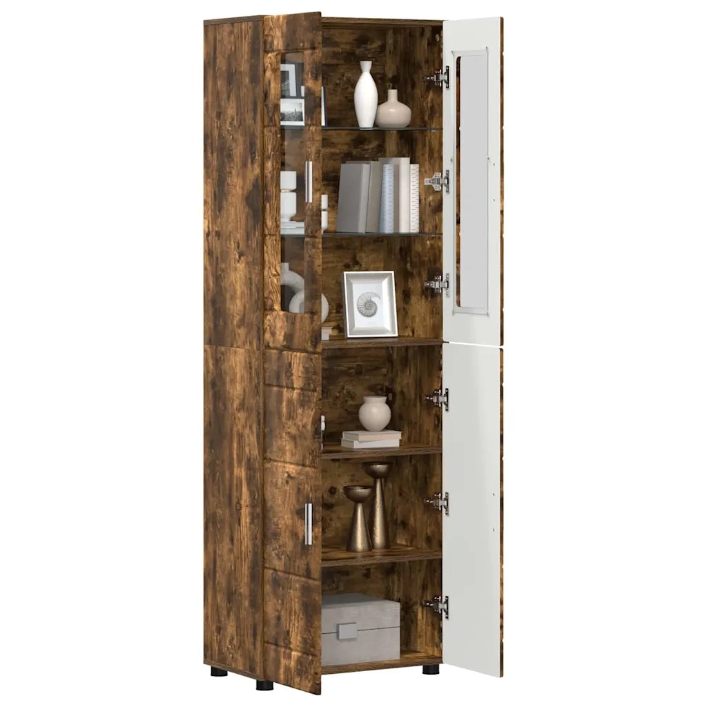 Credenza FLORIN Rovere fumé 60 x 35 x 182 cm Legno multistrato 3397919