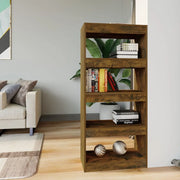 Libreria Divisorio-Scaffale per Libri-Mobile di Stoccaggio Rovere Fumo 60x30x135 cm Legno Multistrato