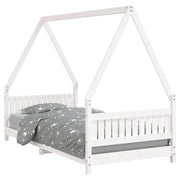 Giroletto per Bambini | Letto Infantile | Lettino Bianco 90x190cm in Legno Massello di Pino