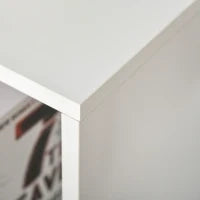 Mobile Libreria Moderno a 6 Cubi in Legno, 65.5x30x97.5 cm, Bianco