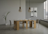 Consolle Allungabile 90-308x48x77 cm in Nobilitato Marrone