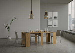 Consolle Allungabile 90-308x48x77 cm in Nobilitato Marrone