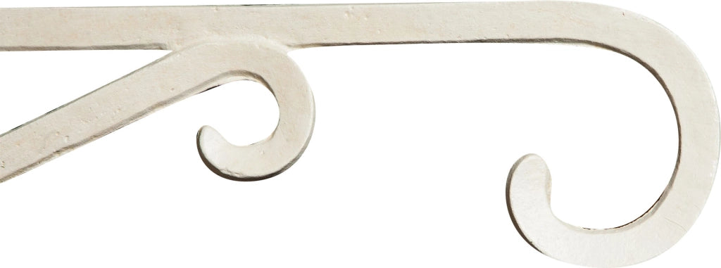Biscottini Mensola in ghisa con gancio da muro in ghisa finitura bianca anticata L36xPR5xH27 cm