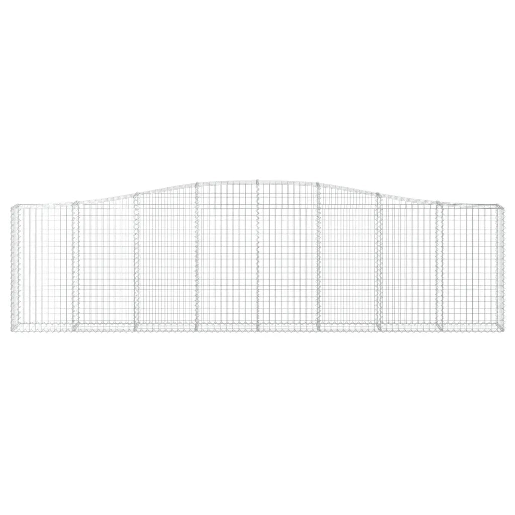 Cesti Gabbioni ad Arco 15 pz 400x30x100/120 cm Ferro Zincato 3145835