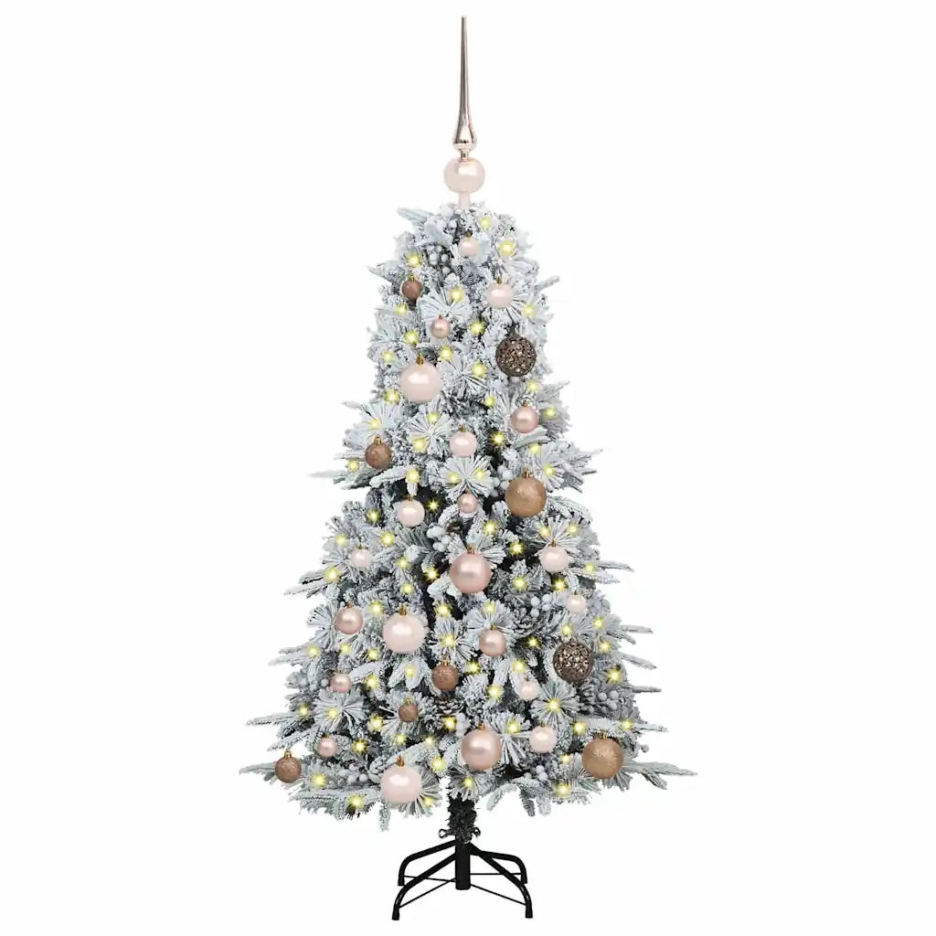 Albero di Natale Artificiale con Rami Pieghevoli Bianco 120 cm