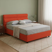 Letto Matrimoniale Briaglia, Letto Matrimoniale Sfoderabile Made in Italy, Arancione