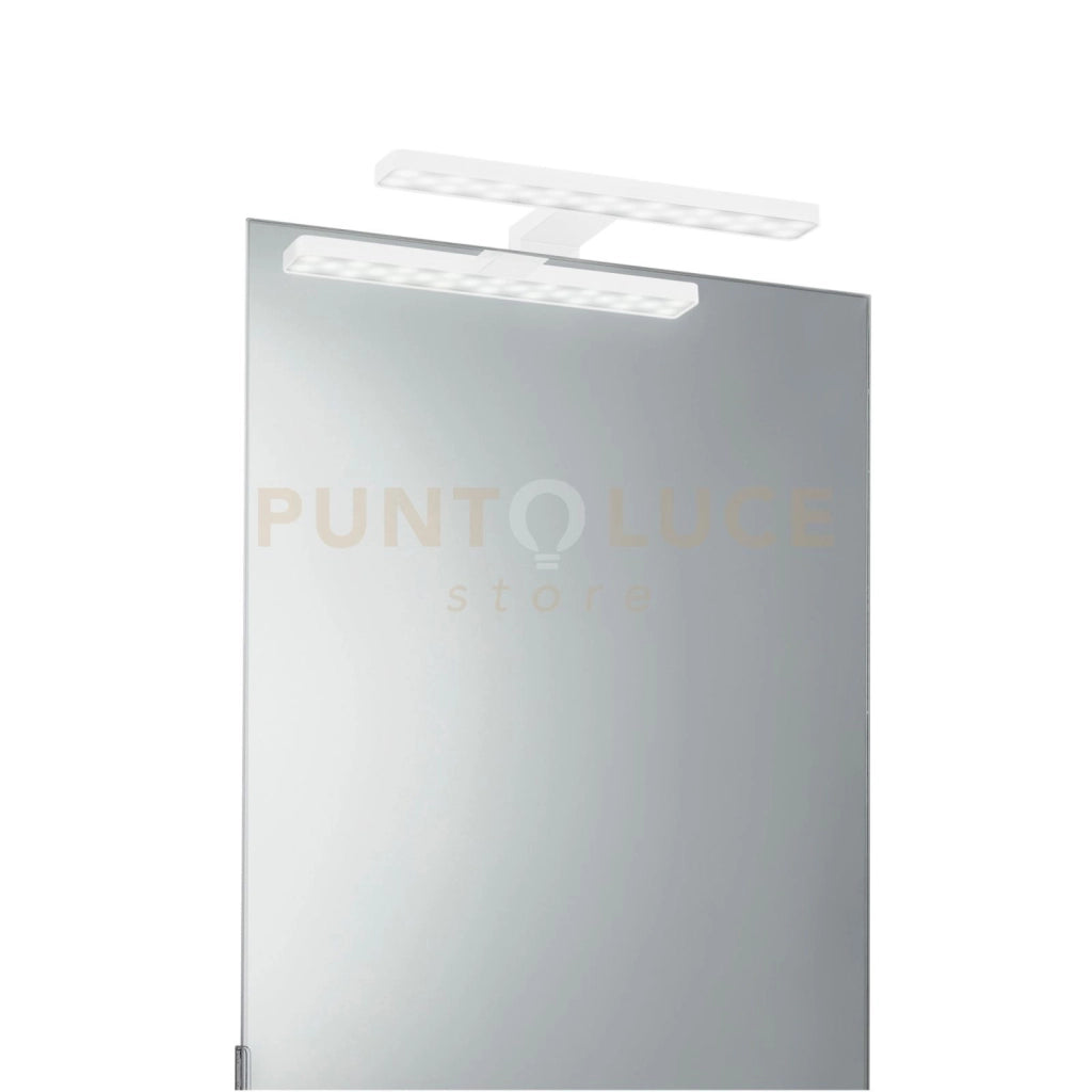 APPLIQUE LED CRUISE BIANCO FISSAGGIO PARETE E SPECCHIO 5,2W 550LM 4000K IP44CM 28x8x11CM