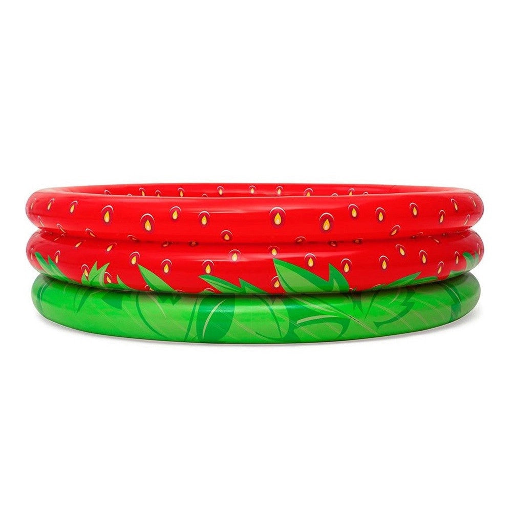Piscina Gonfiabile Fragola Rotonda Bambini Giardino A 3 Anelli 168 X 38 Cm 51145         