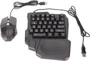 Kit di tastiera e mouse RGB con adattatore per smartphone e convertitore per giochi mobili con stand per smartphone