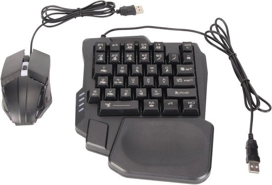 Kit di tastiera e mouse RGB con adattatore per smartphone e convertitore per giochi mobili con stand per smartphone