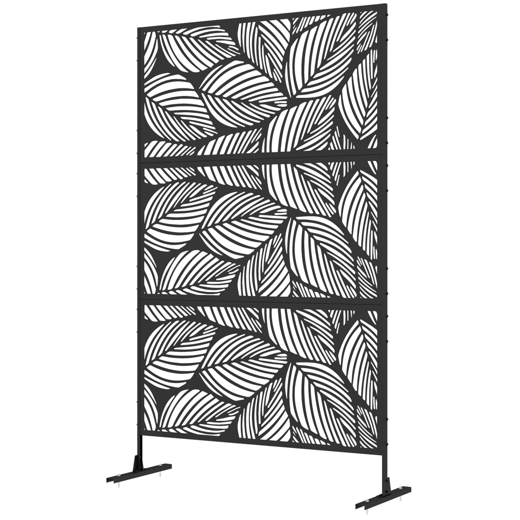 Schiermatura Sichtschutz per Giardino ¨C zephmum ¨C Nero, Metall, 122x45x198 cm