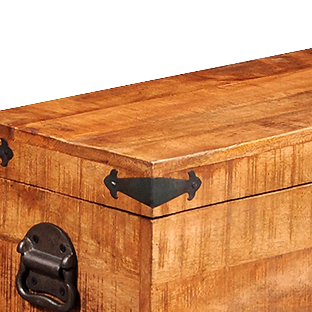 Casse di Stoccaggio 2 pz in Legno Ruvido di Mango CFW8294317