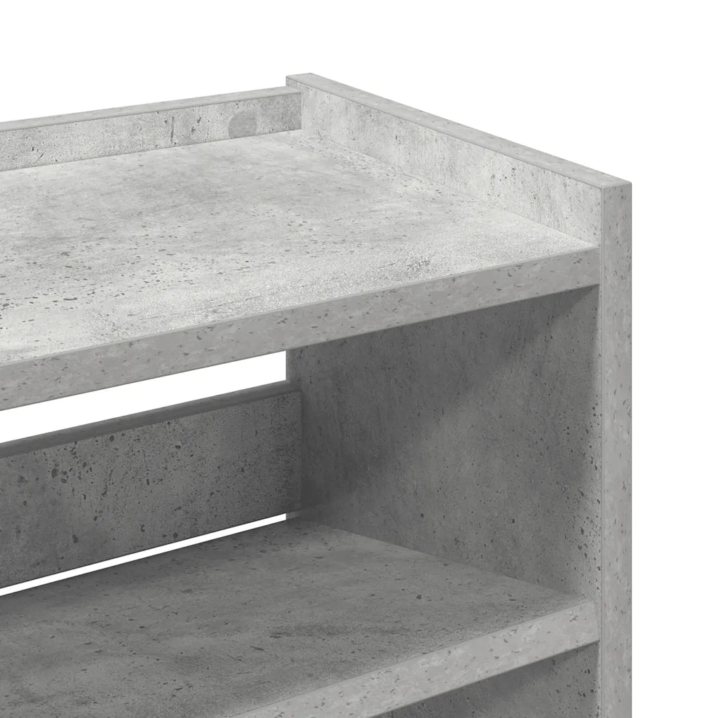 Scarpiera Grigio Cemento 60x25x81 cm in Legno Multistrato 859881