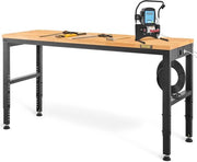 Werkbank Multifunzionale con Regolazione di Altezza 122 x 61 cm - 900 kg di Capacità con Prese Elettriche
