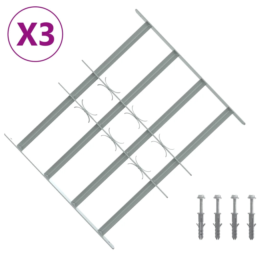 Griglia di sicurezza per finestre con 4 barre trasversali 3 pcs